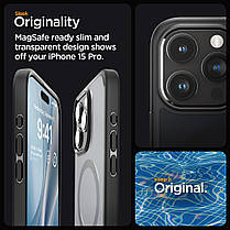 Чохол Spigen для iPhone 15 Pro - Ultra Hybrid MagSafe, Frost Black (ACS06720), фото 6