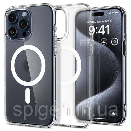 Чохол Spigen для iPhone 15 Pro - Ultra Hybrid MagSafe, Frost Clear (ACS06719), фото 1