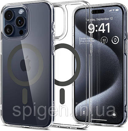 Чохол Spigen для iPhone 15 Pro - Ultra Hybrid MagSafe, Graphite (ACS06716), фото 1