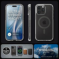Чохол Spigen для iPhone 15 Pro - Ultra Hybrid MagSafe, Graphite (ACS06716), фото 4