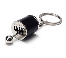 Дизайнерський брелок, мініатюра — "Коробка передач із кулісою", чорний колір