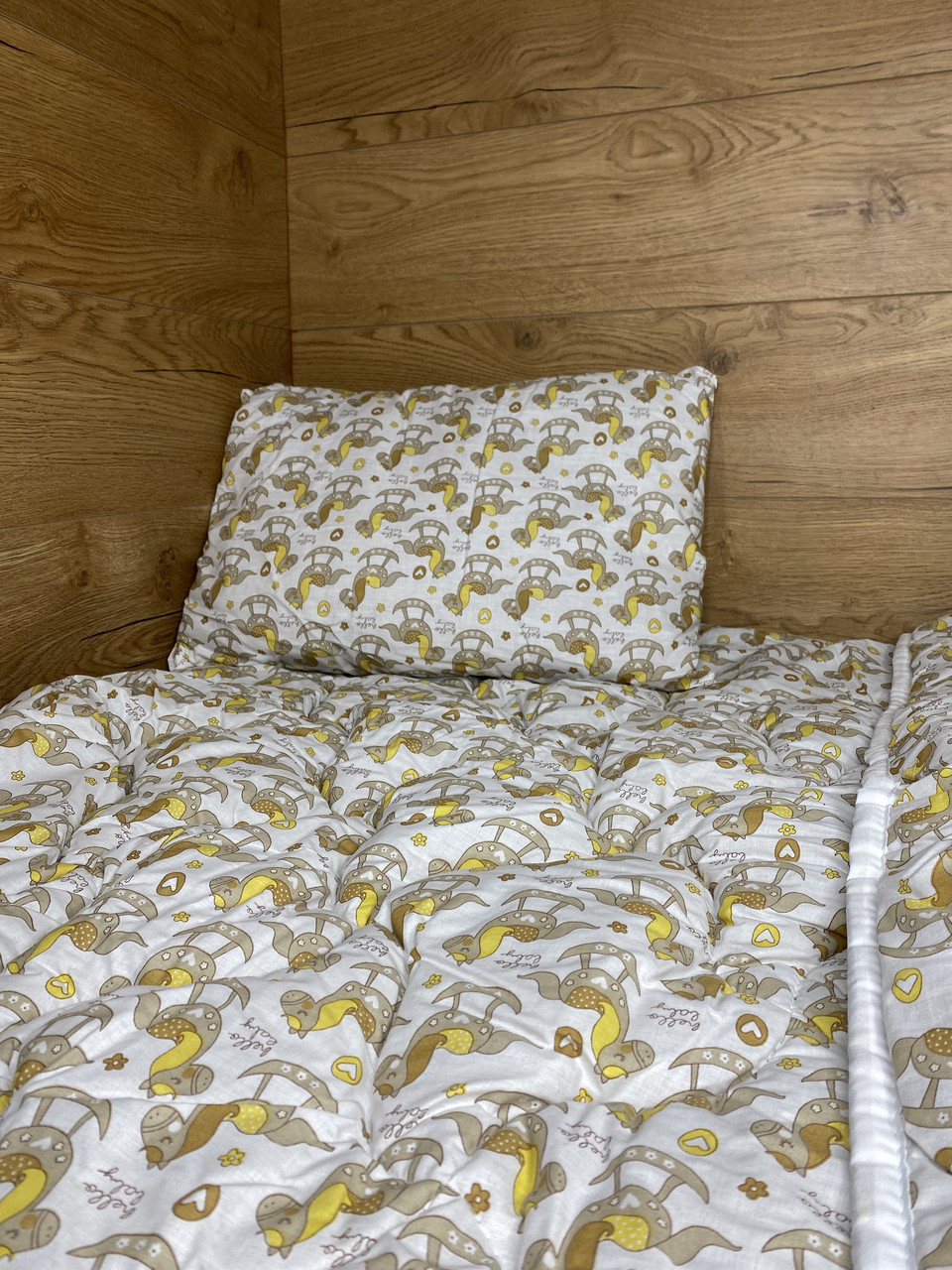 Дитяча ковдра з овечої вовни з подушкою (різні кольори)/Одяяло в ліжечко/Дитяча ковдра 110*140