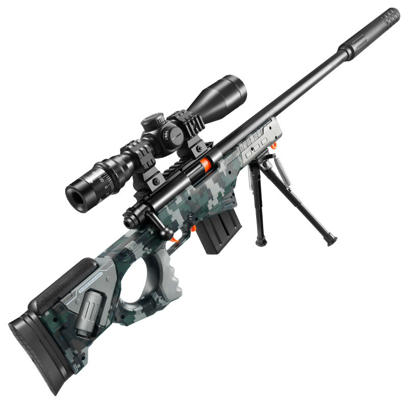 Детализованная снайперская винтовка AWM 98K + Набор патронов с мягкими шарами-присосками, Детская игрушечная - фото 6 - id-p1972712277