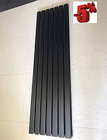 Чорний вертикальний радіатор 1800х476 Arttidesign Livorno II 7