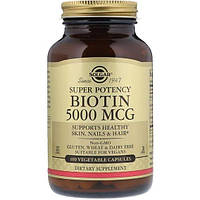 Биотин Solgar Biotin 5000 mcg 100 Veg Caps SOL-00314 NL, код: 7519079