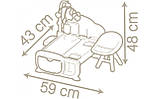 Ігровий центр для догляду за ляльками Smoby Бебі Ньорс Пудра Дитяча кімната зі звуком (220379), фото 5