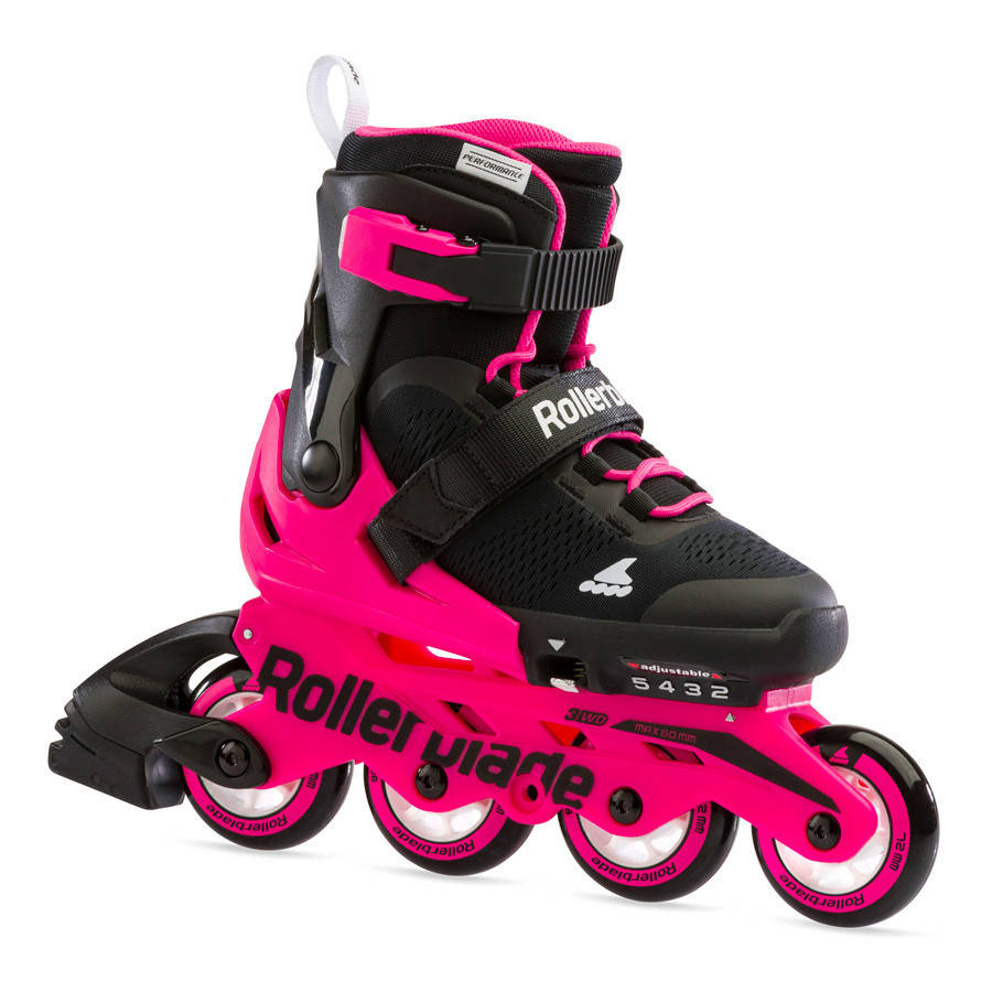 

Ролики Rollerblade Microblade G Black/Neon Pink 2021 36.5-40.5, Розовый
