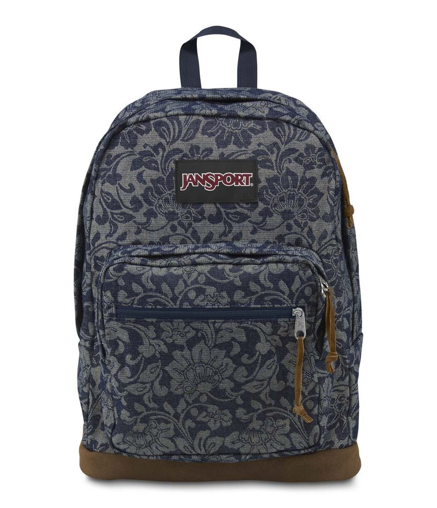 Рюкзак JanSport Right Pack Backpack (Blue Floral Sparkle Jacquard - Expressions)