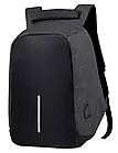 Рюкзак ПРОТИКРАДІЙ Bobby 15,6" c захистом від кишенькових злодіїв і з USB зарядним пристроєм Dark Grey, фото 2