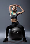 М'яч для фітнесу (фітбол) Power System PS-4012 Ø65 cm PRO Gymball Black, фото 6