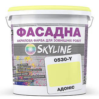 Фарба Акрил-латексна Фасадна Skyline 0530-Y Адоніс 10л, фото 1