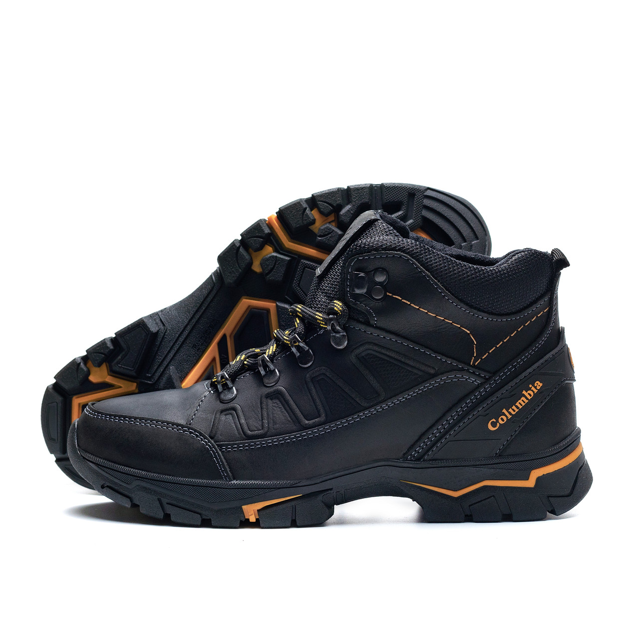 Чоловічі зимові шкіряні черевики Colum NS black, фото 1