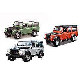 Автомодель — LAND ROVER DEFENDER 110 (асорті білий, жовтогарячий металік 1:32)