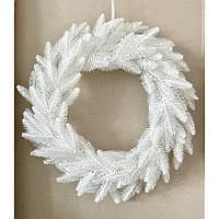 Вінок різдвяний d-50 см литий білий Classic