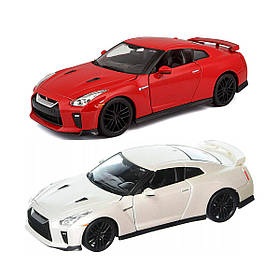 Автомодель — NISSAN GT-R (асорти червоний, білий металік, 1:24)