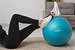 М'яч для фітнесу (фітбол) PowerPlay 4001 Ø65 cm Gymball  М'ятний + помпа, фото 3