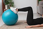 М'яч для фітнесу (фітбол) PowerPlay 4001 Ø65 cm Gymball  М'ятний + помпа, фото 5