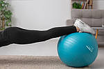 М'яч для фітнесу (фітбол) PowerPlay 4001 Ø65 cm Gymball  М'ятний + помпа, фото 7