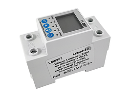 Розумний вимикач Lemanso LM6357 Tuya Smart WI-FI таймер + реле напруги + енергометр на DIN-рейку 63 А