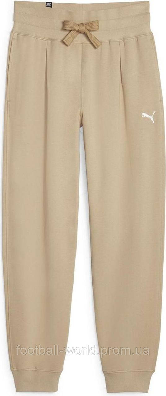 Спортивные штаны женские Puma HER HIGH-WAIST PANTS TR бежевые 67600684 - фото 1 - id-p1972935414