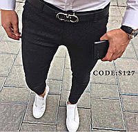 Мужские брюки классические зауженные, штаны молодежные приталенные, модные брюки JR 1077