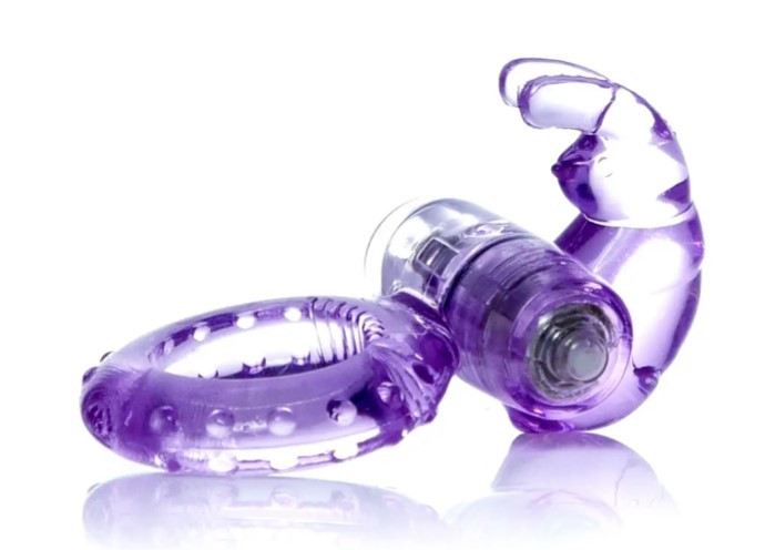 Ерекційне вібро кільце BOSS Rabbit Vibro Cock Ring Purple