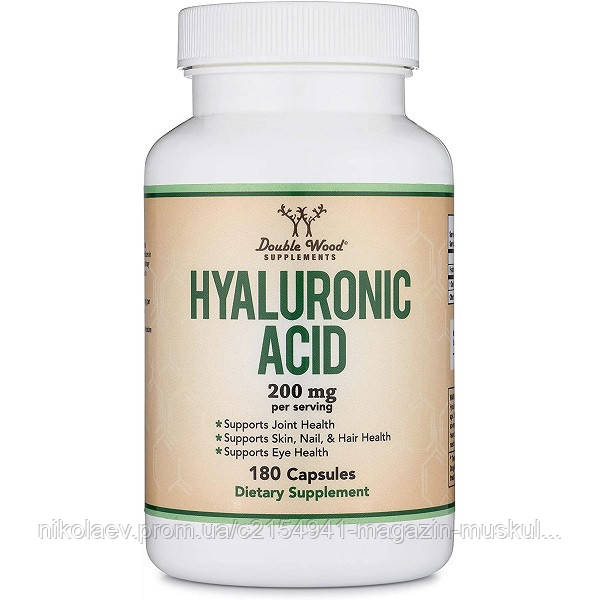 Гиалуроновая Кислота Double Wood Supplements Hyaluronic Acid 200 Mg 180