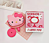 Дитяче настільне дзеркало Hello Kitty малинове, фото 4