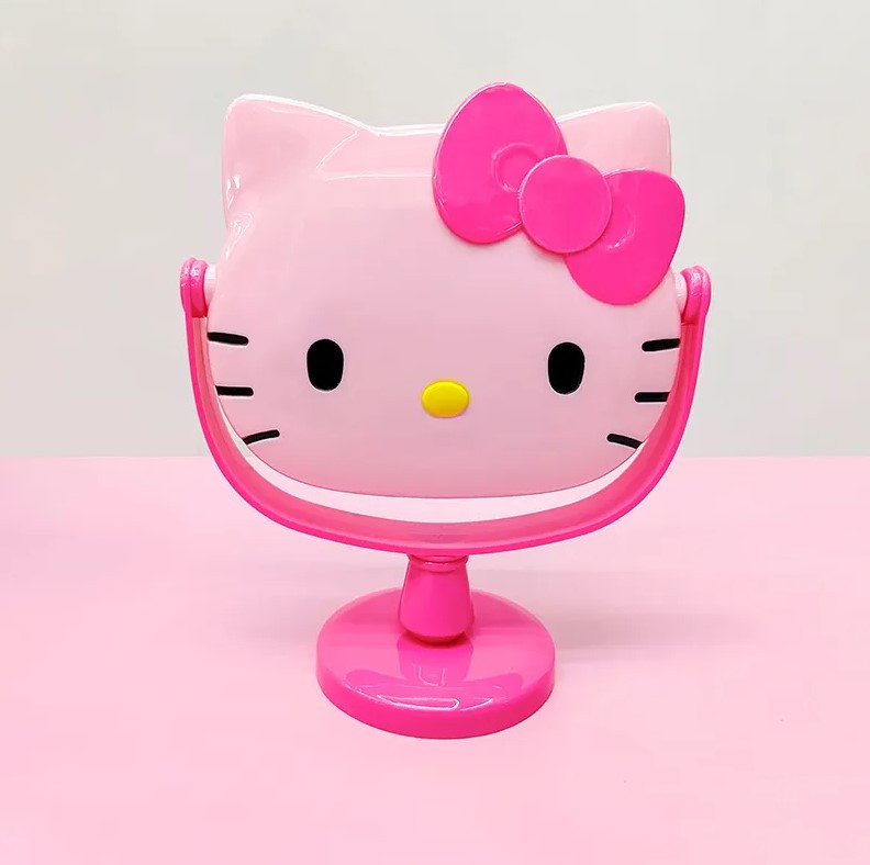 Дитяче настільне дзеркало Hello Kitty темнорожеве, фото 1
