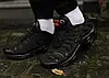 Чоловічі кросівки Nike Air Max Plus TN Black Взуття Найк Аір Макс ТН Плюс чорні осінні, фото 7