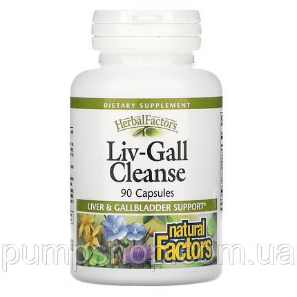 Комплекс для печінки й жовчного міхура Natural Factors Liv-Gall Cleanse 90 капс., фото 2