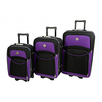 Чемодан Bonro Style набор 3 шт. черно-т. фиолетовый
