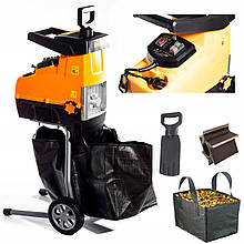 Електричний подрібнювач гілок фрезерний Riwall RES 3044 (до 44 мм, 3000 Вт, Чехія)