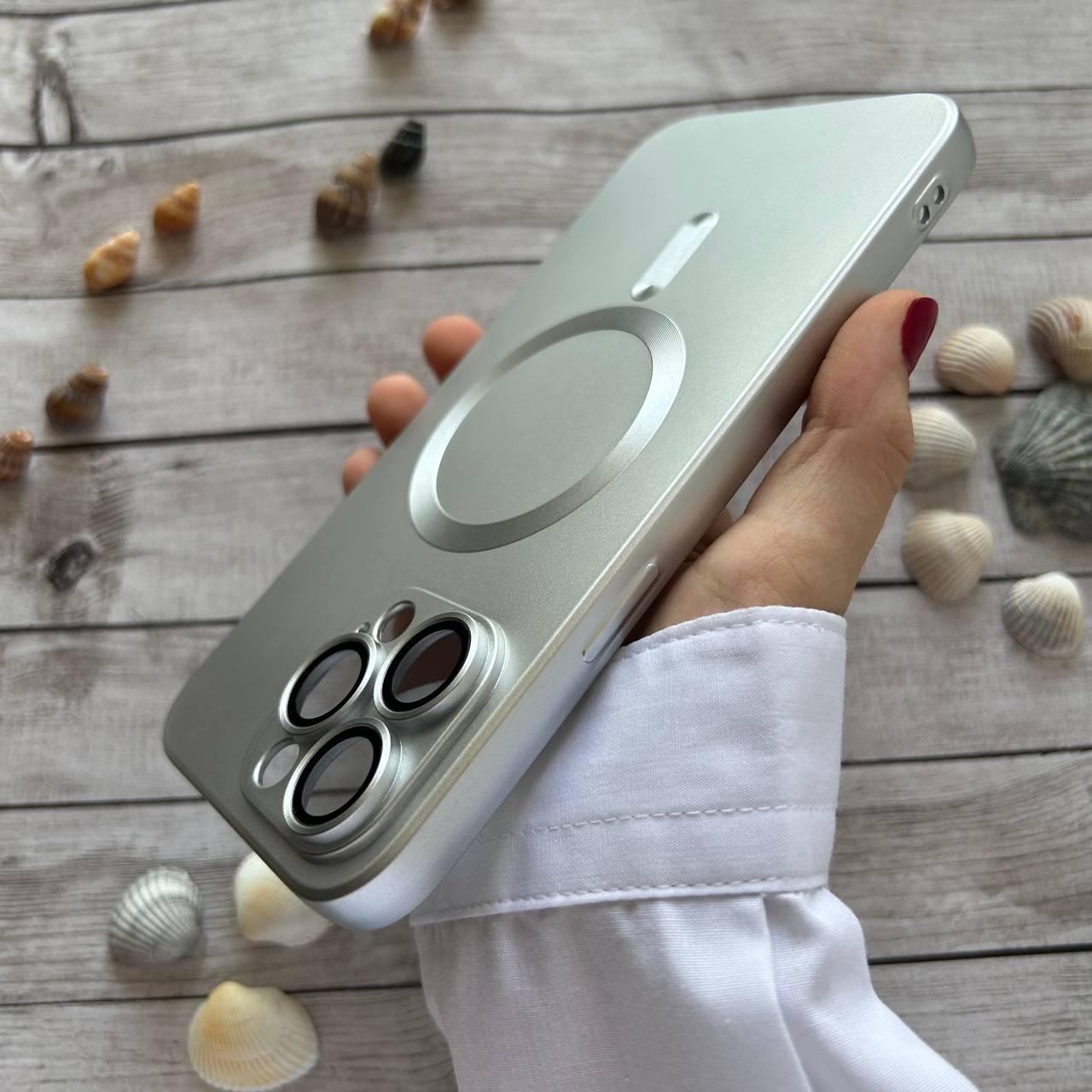 Чехол MagSafe на iPhone 14 Pro Max Silver / Силиконовый для Айфон 14 ...