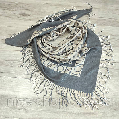 Хустка Louis Vuitton кашемір із бахромою, фото 2