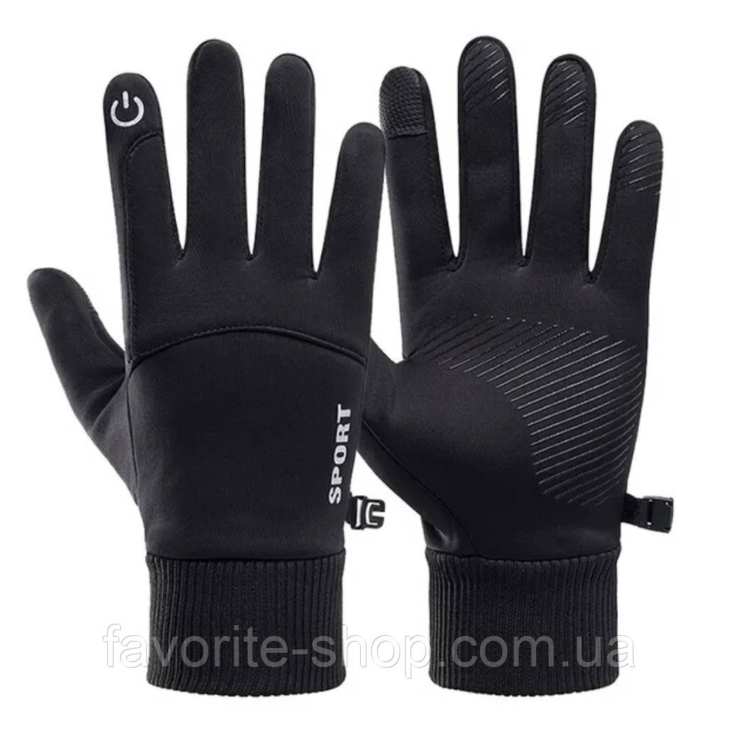 Рукавички спортивні неопренові із сенсором, фото 1