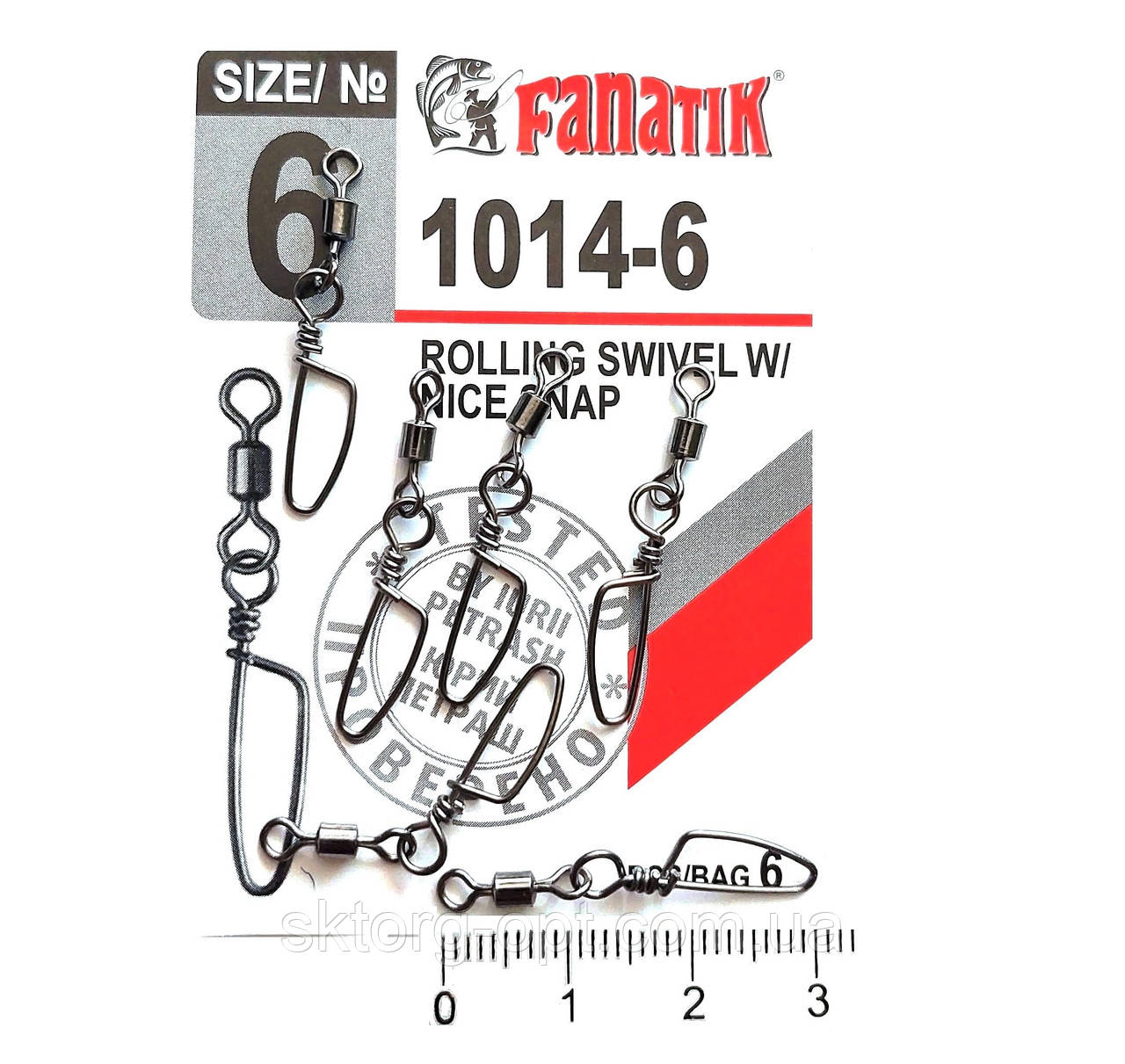 Застібка з вертлюгом Fanatik 1014-6 тест 9 кг