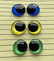 Стеклянные Глазки 16мм (25 пар) зеленые