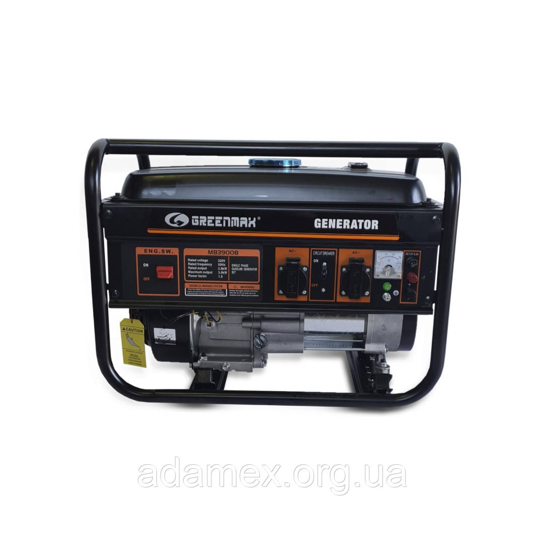 Генератор  бензиновий GREENMAX MB3900B 2.8/3.0 кВт Туреччина мідь