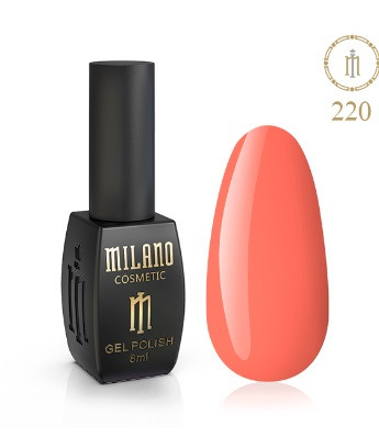 ГЕЛЬ ЛАК MILANO 8 МЛ № 220 гелевий лак для манікюру для LED лампи красивий манікюр, фото 1