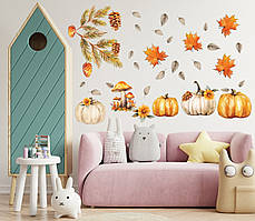 Наклейка вінілова Zatarga Гарбузи розмір аркуша набору М 1100х500 мм матова