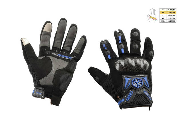 Рукавички scoyco mod:mc-20, size:m, сині, текстиль, фото 2