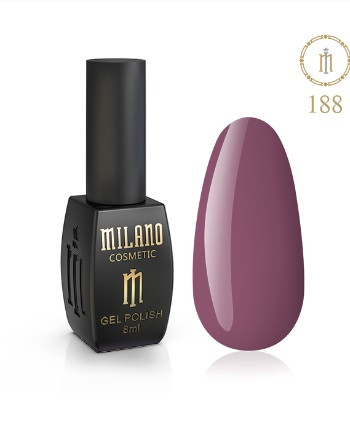 ГЕЛЬ ЛАК MILANO 8 МЛ № 188 гелевий лак для манікюру для LED лампи красивий манікюр, фото 1