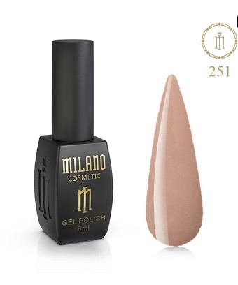 ГЕЛЬ ЛАК MILANO 8 МЛ № 251 гелевий лак для манікюру для LED лампи красивий манікюр, фото 1