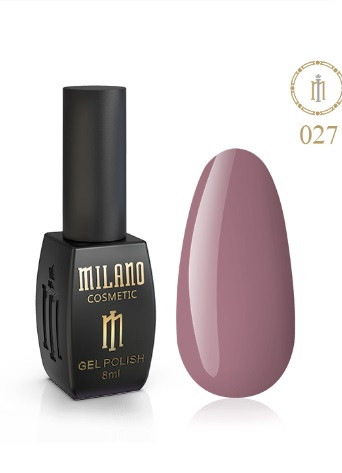 ГЕЛЬ ЛАК MILANO 8 МЛ № 027 гелевий лак для манікюру для LED лампи красивий манікюр