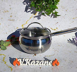 Сотейник ківш із неіржавкої сталі з кришкою 1.5 л Maestro MR-3516-16S Ківш неіржавка індукційне дно