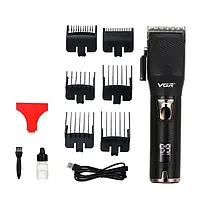 Комбо-набір для стрижки машинка і тример VGR Premium Black, HairTrimmer Skeleton (V-280-BL+HT 7870BK), фото 6