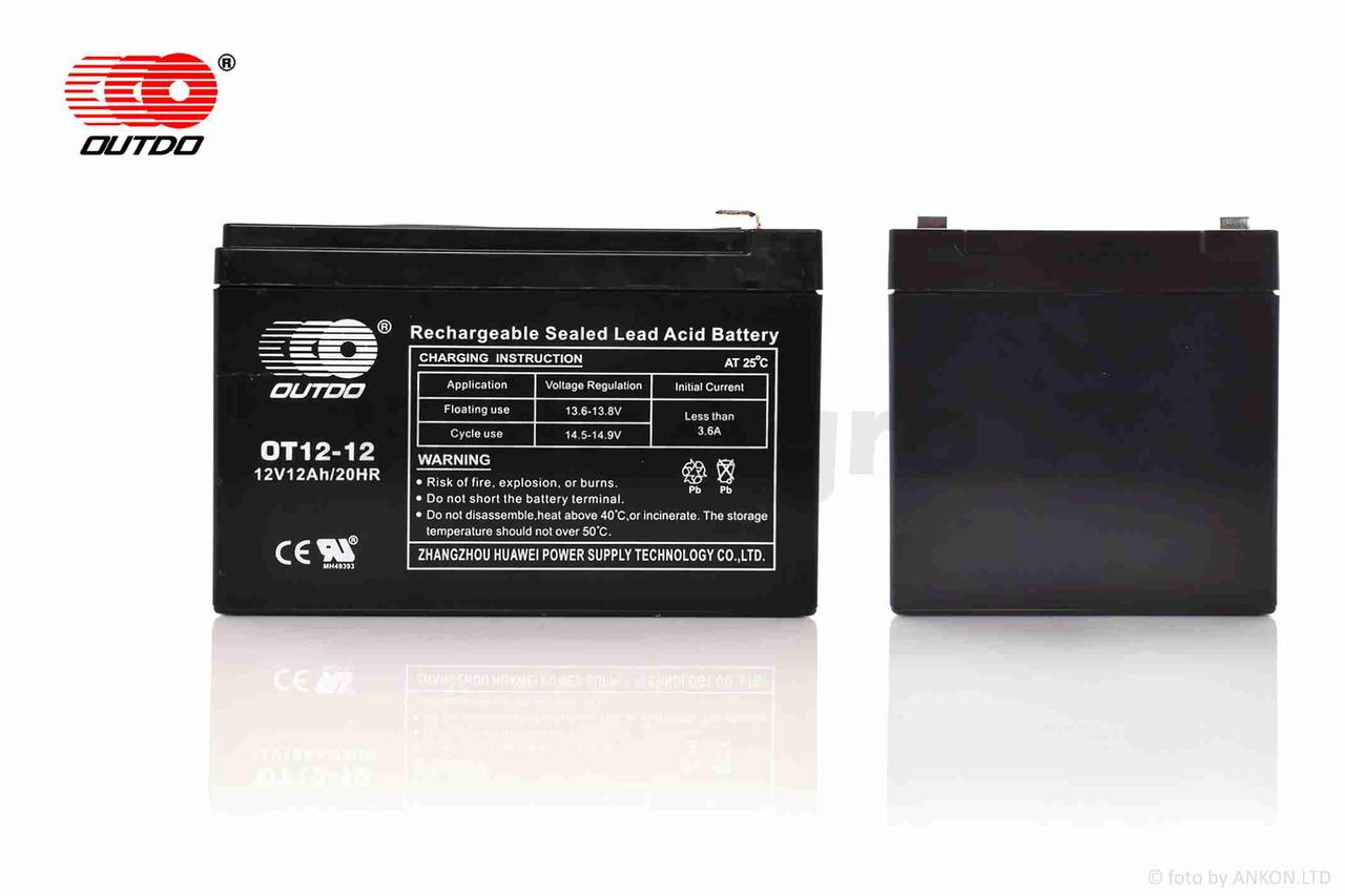 АКБ SLA 12V 12A 151-98-95мм. OT12-12 OUTDO (2023) (ID#1809768722), цена ...