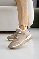 Жіночі кросівки шкіряні зимові бежеві Yuves 245, Розмір: 36, 37, 39, 40