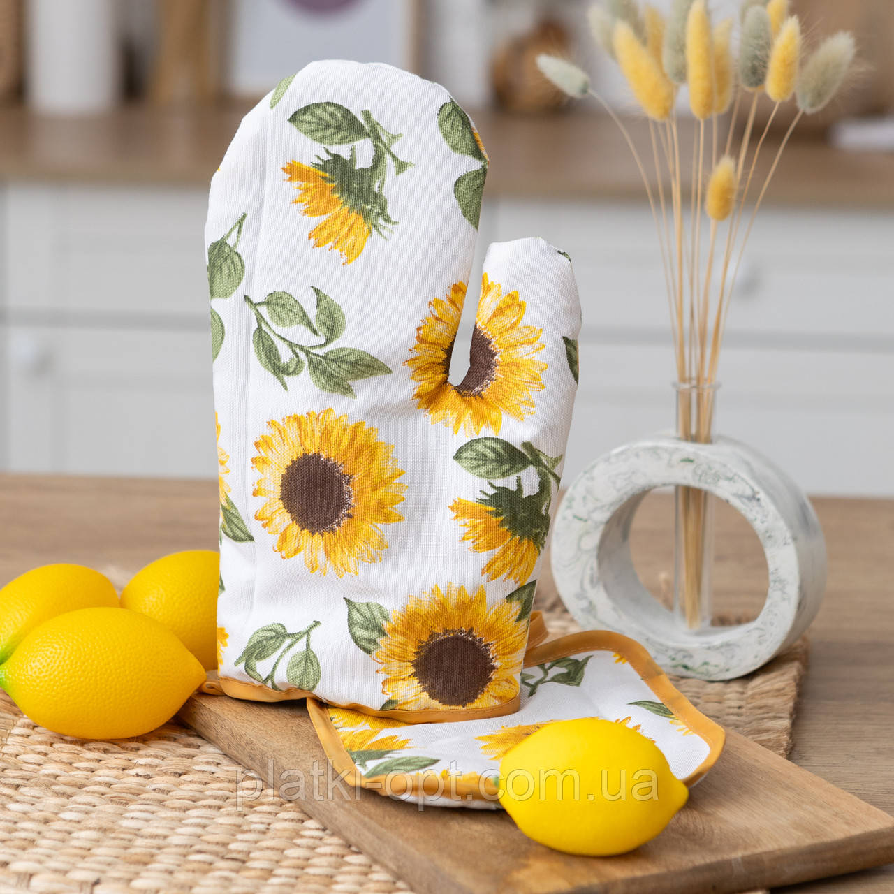 Рукавичка + прихватка водовідштовхувальні "Соняхи", фото 1